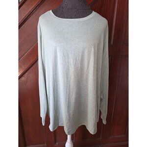 Yogalicious Womens Light Gray Long Sleeve Top 2X 5
